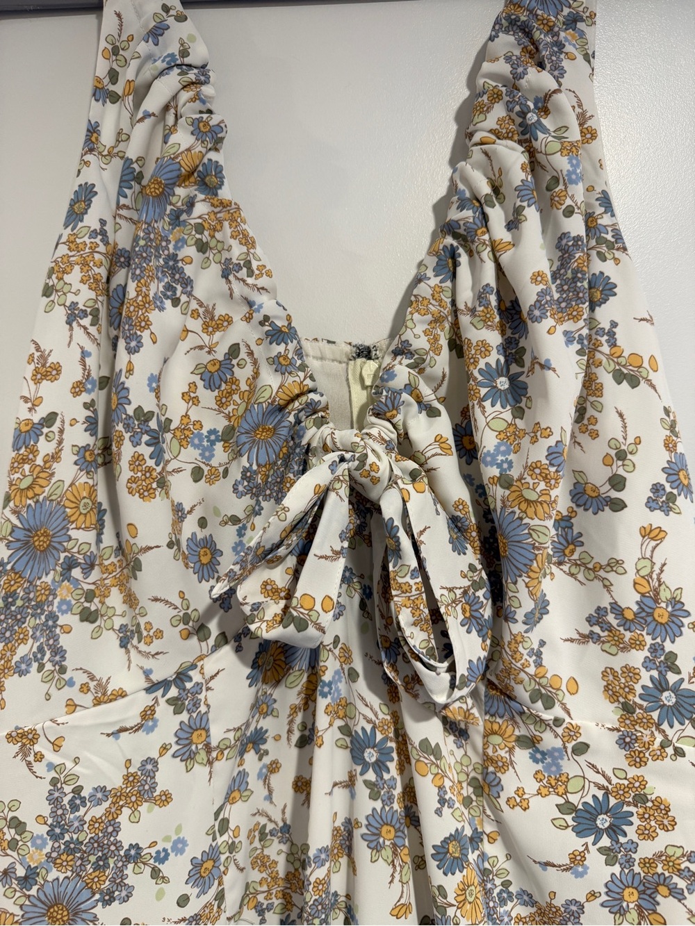 Abercrombie & Fitch Floral Tie Front Midi Dress Women's XL NWT Cottagecore - Picture 5 of 13